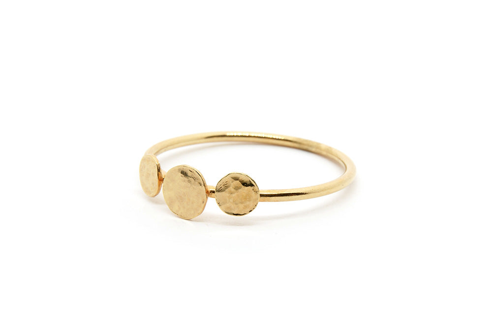gauhart bijoux bague sassi pampilles rondes martelées or
