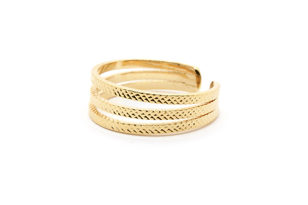 gauhart bijoux bague pavani triple ajustable or
