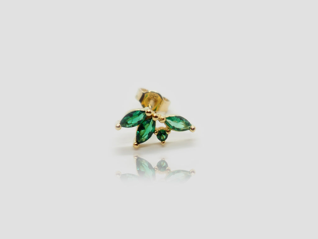 gauhart bijoux boucles d'oreilles puces diane quartz vert
