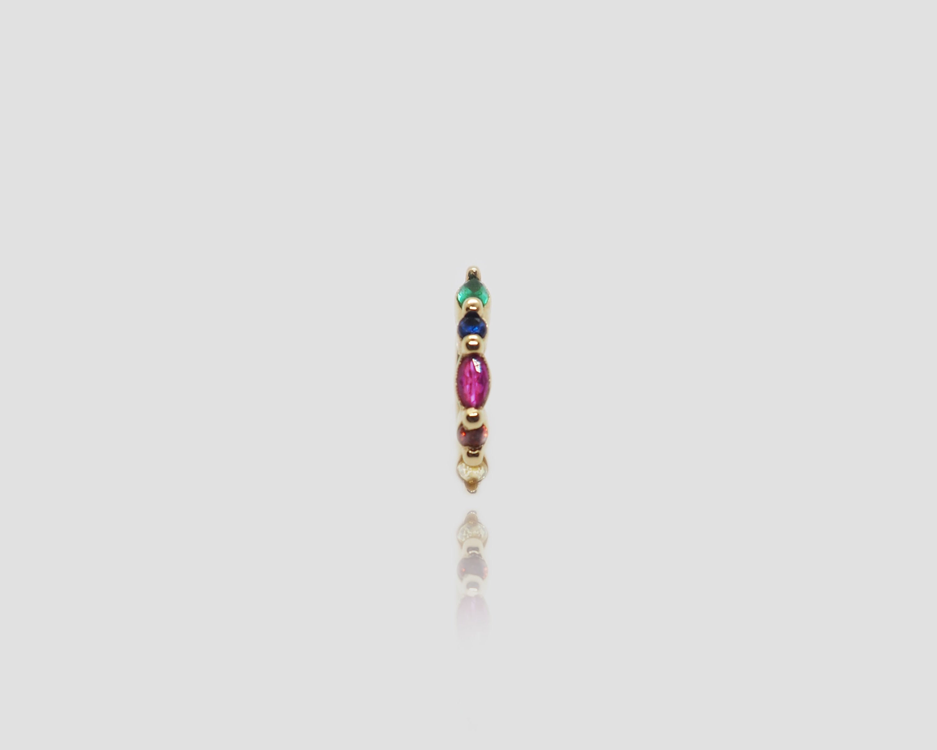 gauhart piercing anneau hilda placage or zircons multicolor
