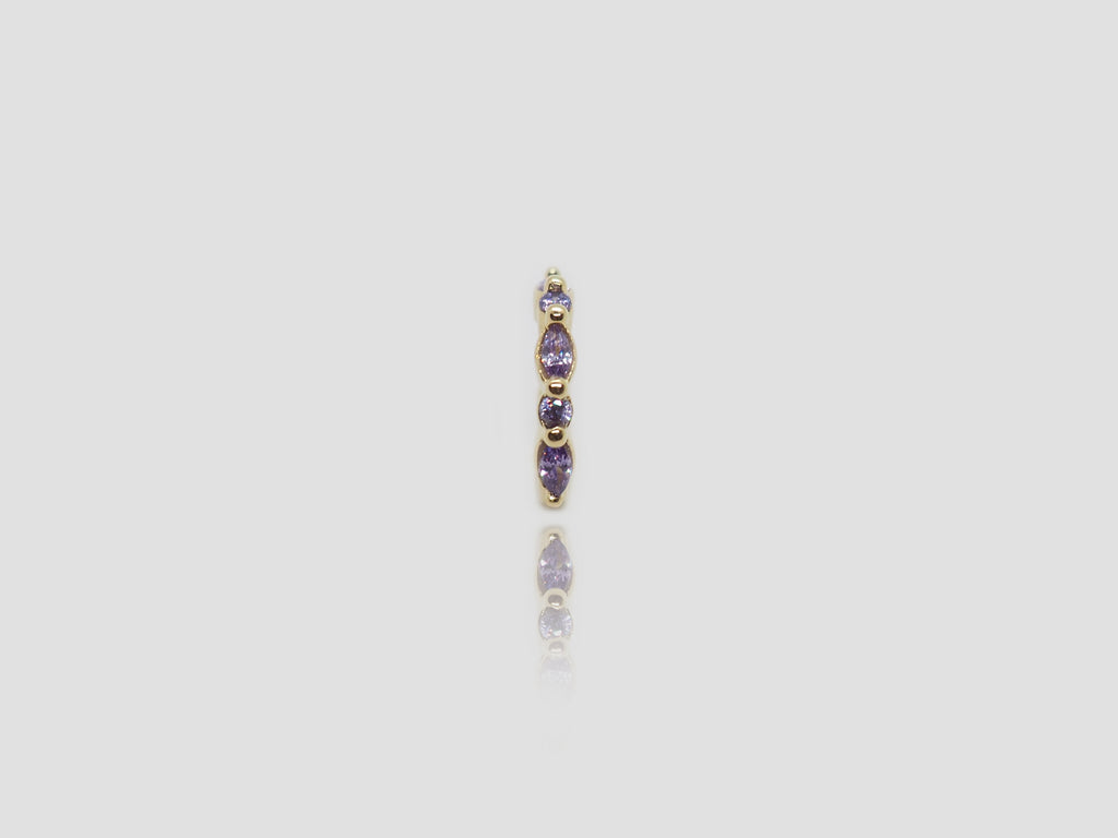 gauhart piercing anneau hilda placage or zircons violet