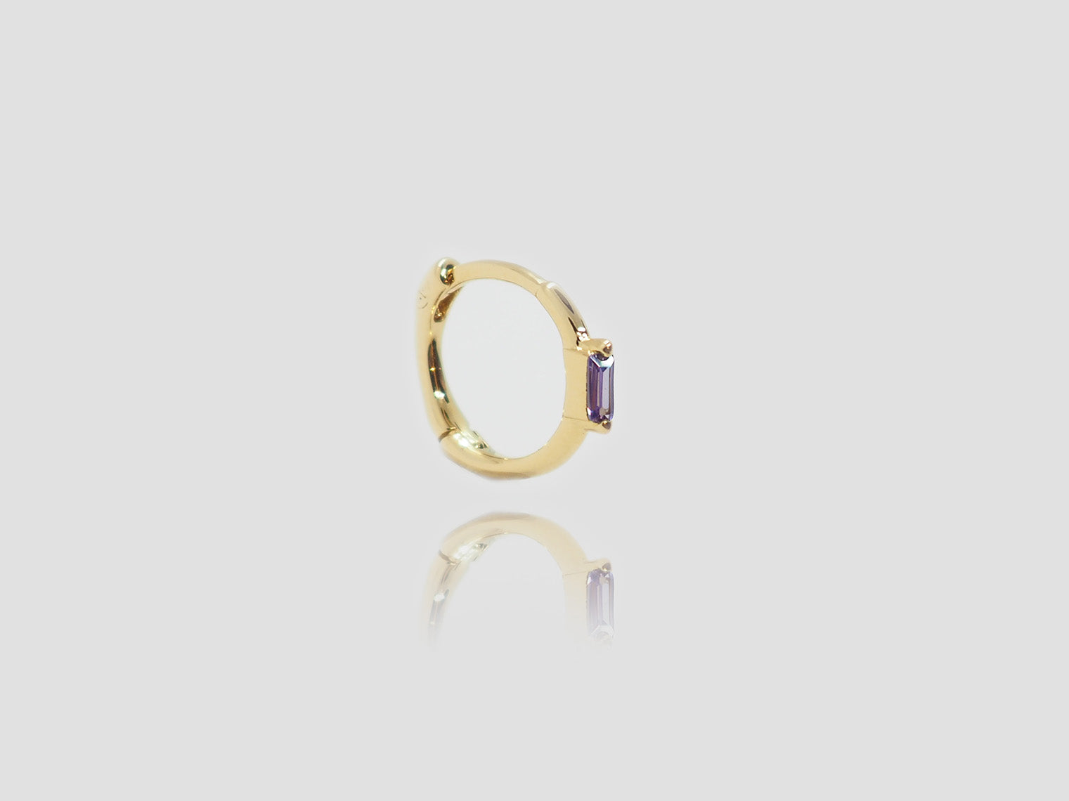 gauhart piercing daphné anneau zircon placage or violet