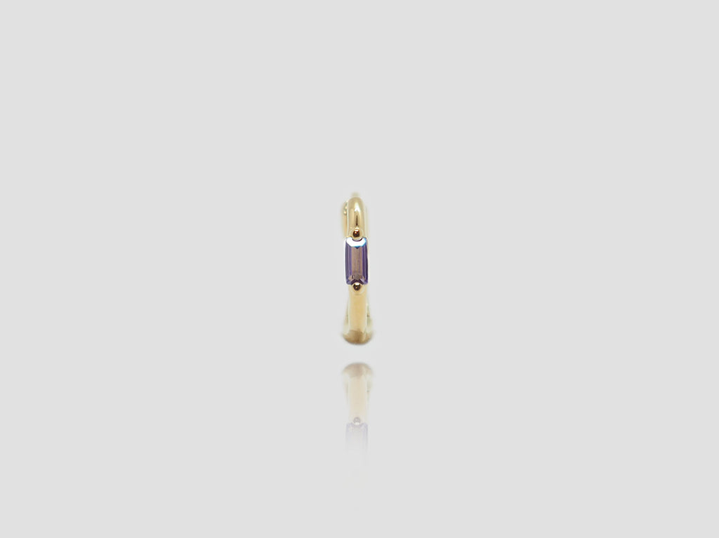 gauhart piercing daphné anneau zircon placage or violet